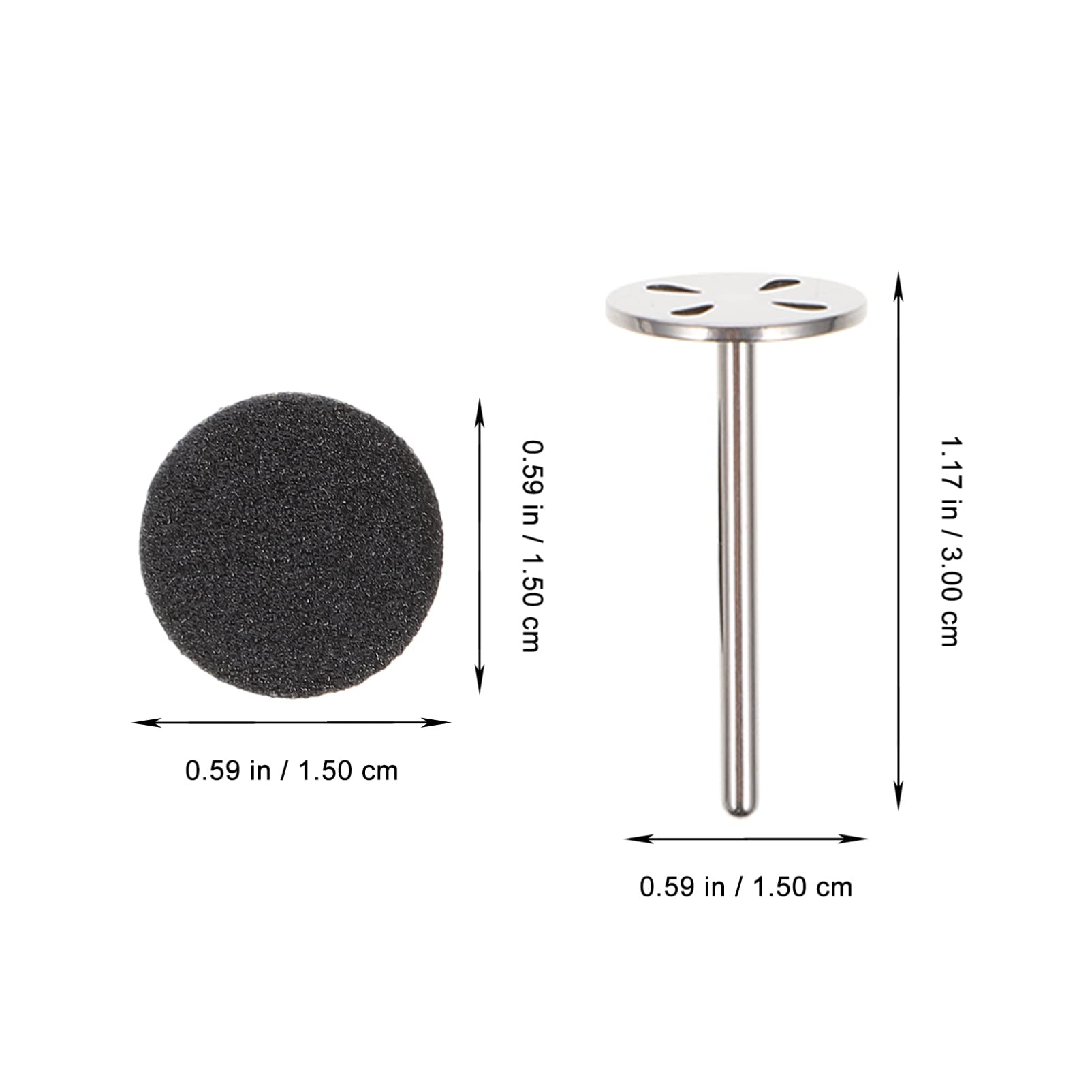 LALAFINA 4sets Dischi Abrasivi Per Manicure Accessori Elettrici Per Rimozione Cuticole e Esfoliazione Della Morta Adesivi Per Unghie Vetrata Inclusi Dischi e Mandrino Per Finitura