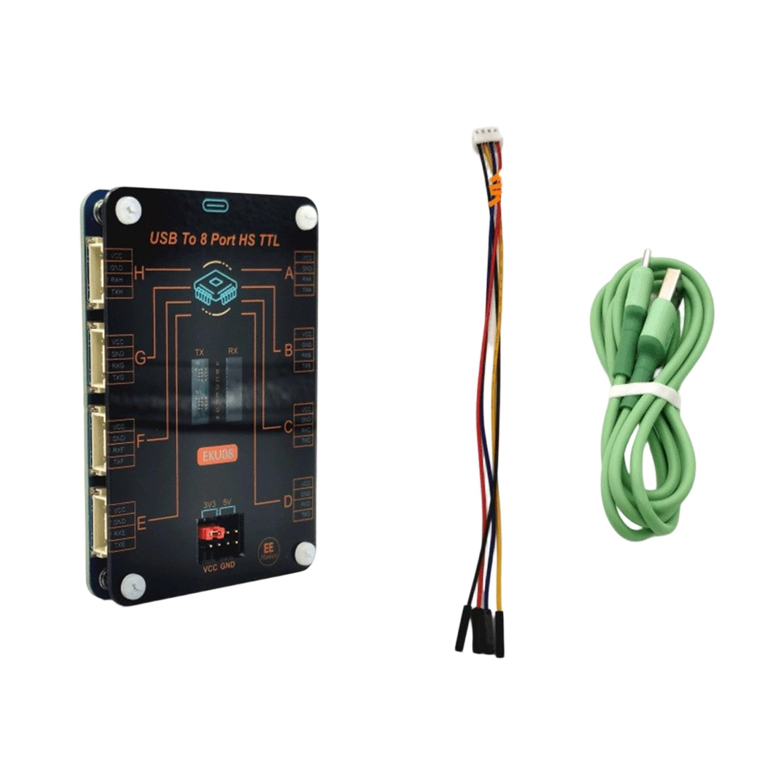 USB zu 8CH RS485 Typ C USB zu 8 Kanal RS485 CH348 Chip Unabhängiger Kanal Kurzschluss Schutzkonverter