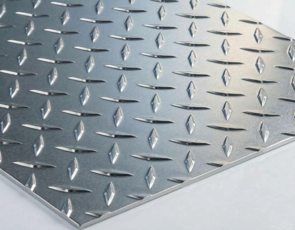 Pit Posse .125" Aluminum Diamond Plate Thread 1/8 Inch Thick Polished 3003 Alloy - Garage Trailer Utility Projects Home DIY Workshop Hobby (12 x 36 Inch)