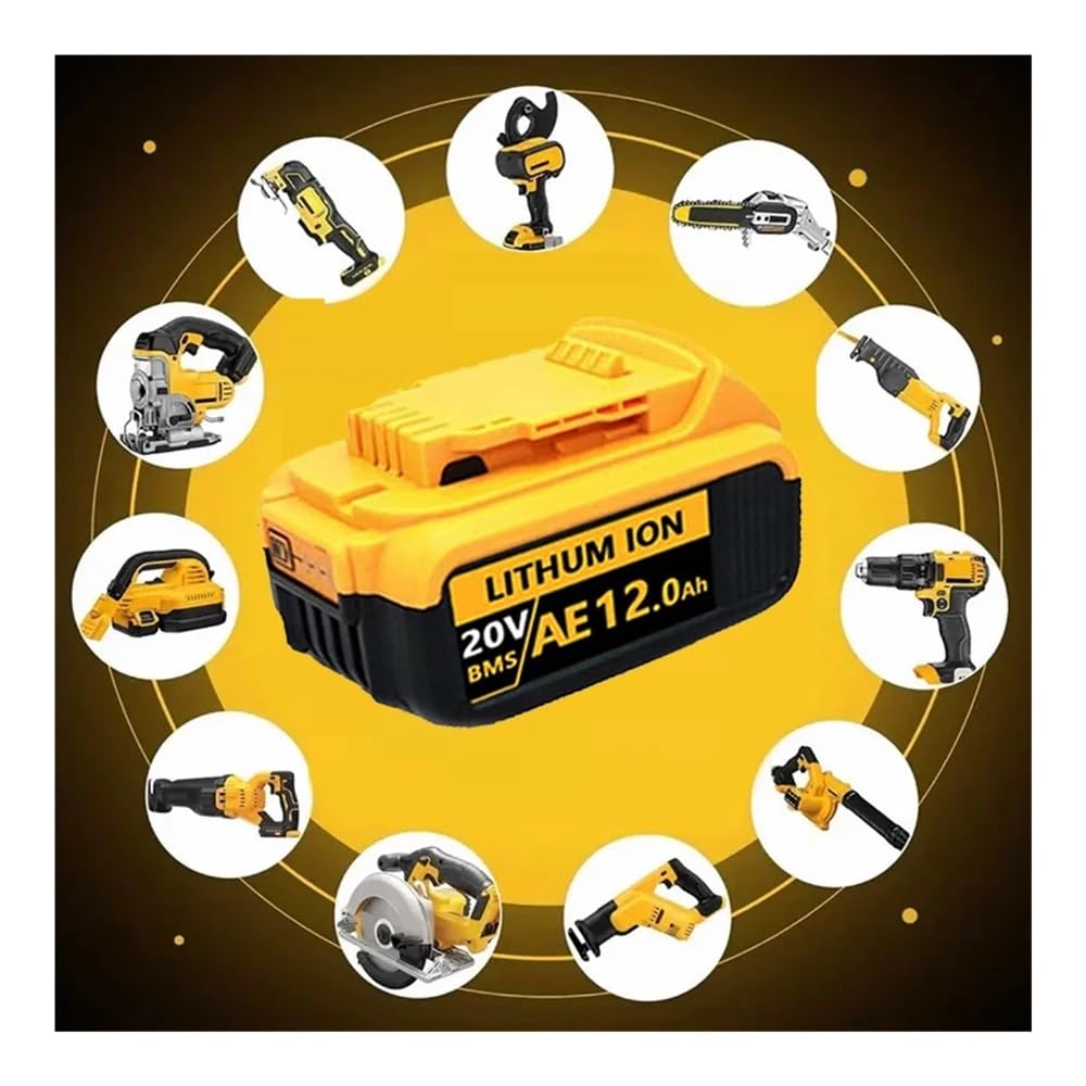 Kompatybilny z DeWalt 18 V/20 V MAX DCB200 wymiana baterii litowej 18 V DCB203 DCB184 DCB182 180 DCB181 DCB182 DCB201 DCB206 ładowarka(1PCS US charger)