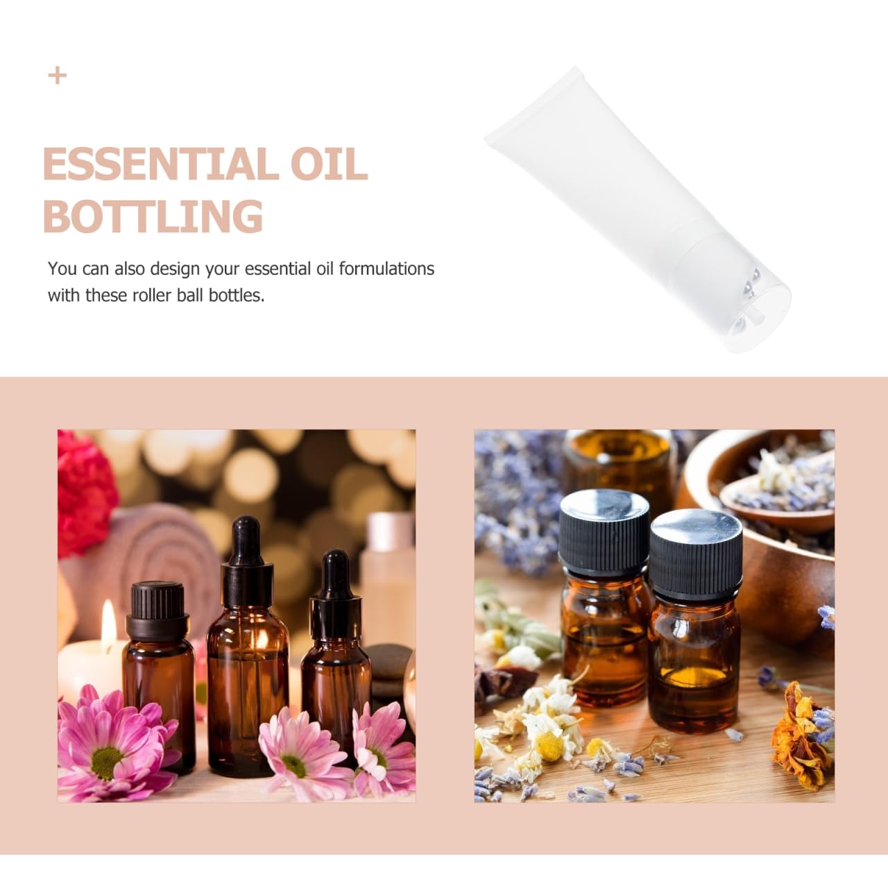 minkissy Roller Bottle 1.38 Inch Refillable Cosmetic Massage Container with Stainless Steel Ball Leak-Proof Essential Oil Storage for Face Gua Sha Application - Image 4