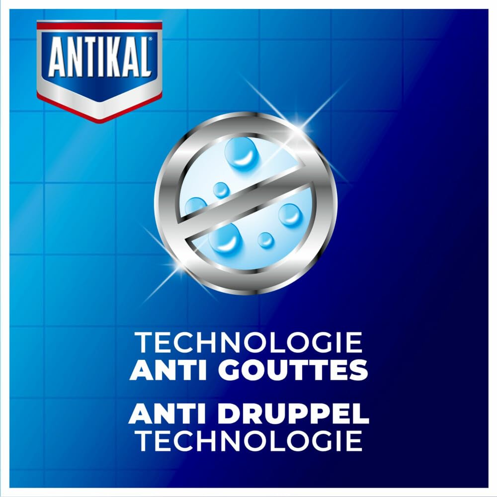Antikal - Gel antical para cuarto de baño, 750 ml x 15 | Tecnología antigoteo. Elimina hasta el 99.99% de la piedra caliza, fragancia clásica
