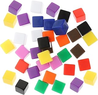 Totority 30 Pçs Dados Em Branco Role Playing Dados A Granel Dados Grandes Acessórios De Desktop Cosplay Suprimentos De Festa Coloridos Dados DIY Dados Do Jogo DIY Cubos De Plástico