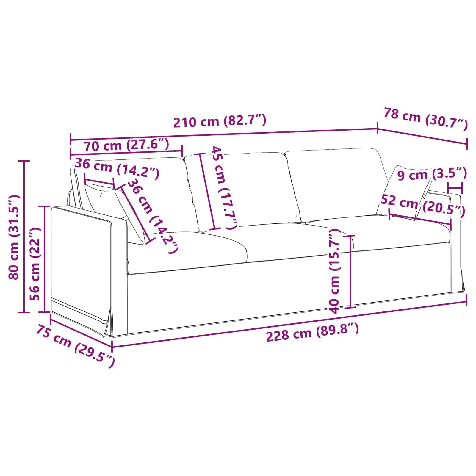 Sofá modular de terciopelo gris oscuro de 228 cm con estructura de metal y reposabrazos de madera, diseño ergonómico para salón y dormitorio