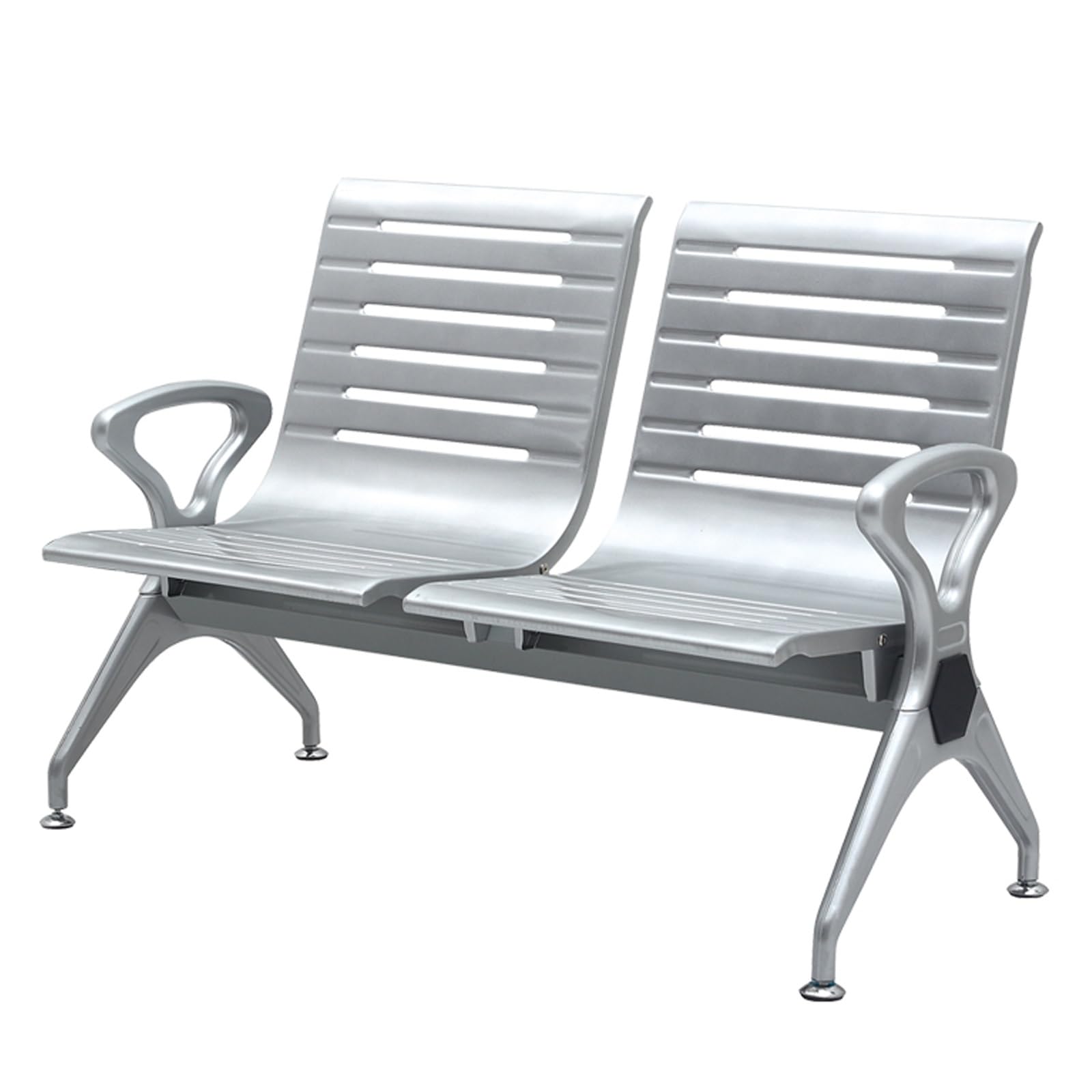 Double Waiting Bench with Armrests & Backrest Airport Reception Seating for Conference Bank-Stylish & Comfortable Design,