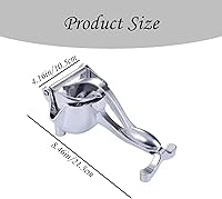 Vista 2 de Exprimidor de limón de acero inoxidable – Exprimidor manual de cítricos resistente para limón, lima, naranja y pomelo con mango ergonómico