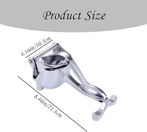 Miniatura 2 de Exprimidor de limón de acero inoxidable  Exprimidor manual de cítricos resistente para limón, lima, naranja y pomelo con mango ergonómico para