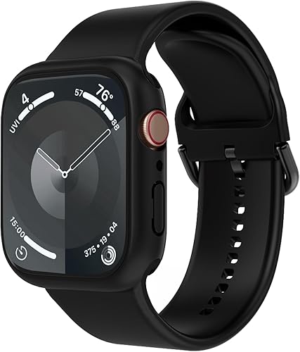 Funda impermeable 3 en 1 para Apple Watch Band con policarbonato duro totalmente envuelto impermeable protector de pantalla de vidrio templado 9H