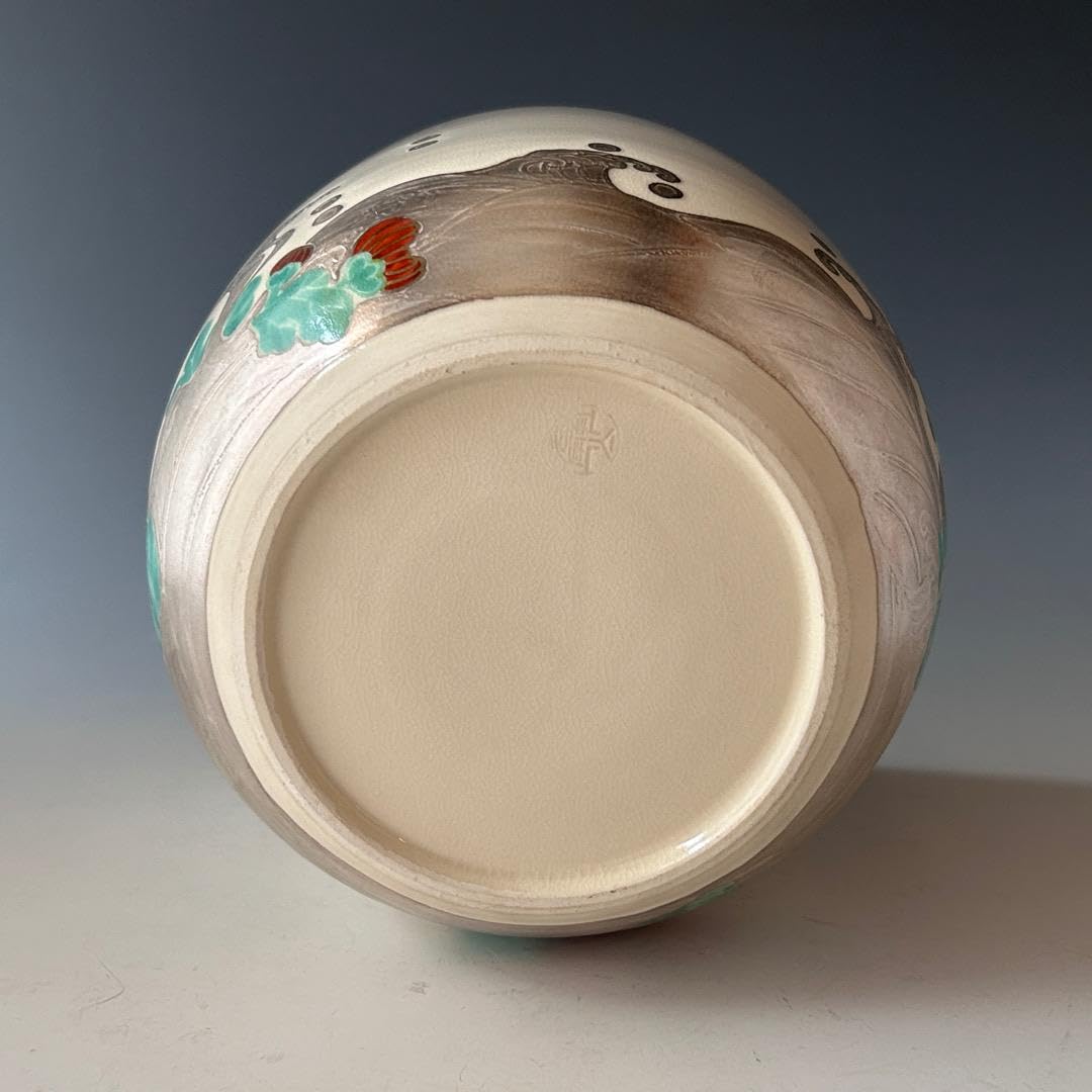 Amazon.co.jp: 茶道具 仁清写 菊水絵 水指 橋本永豊 共箱 色絵 京焼