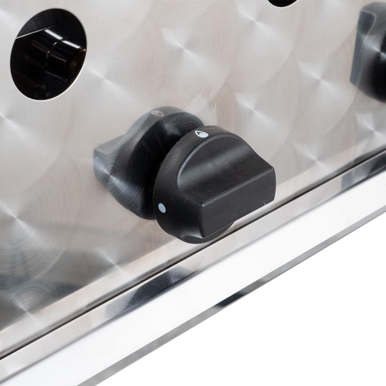 GastroHero Tischbräter, 3 Brenner, 10 kW, Edelstahl TBG3-T | Profi Gastro Kombibräter, Outdoor Tischgrill 650×570×270 mm inkl. Gasschlauch & Druckminderer