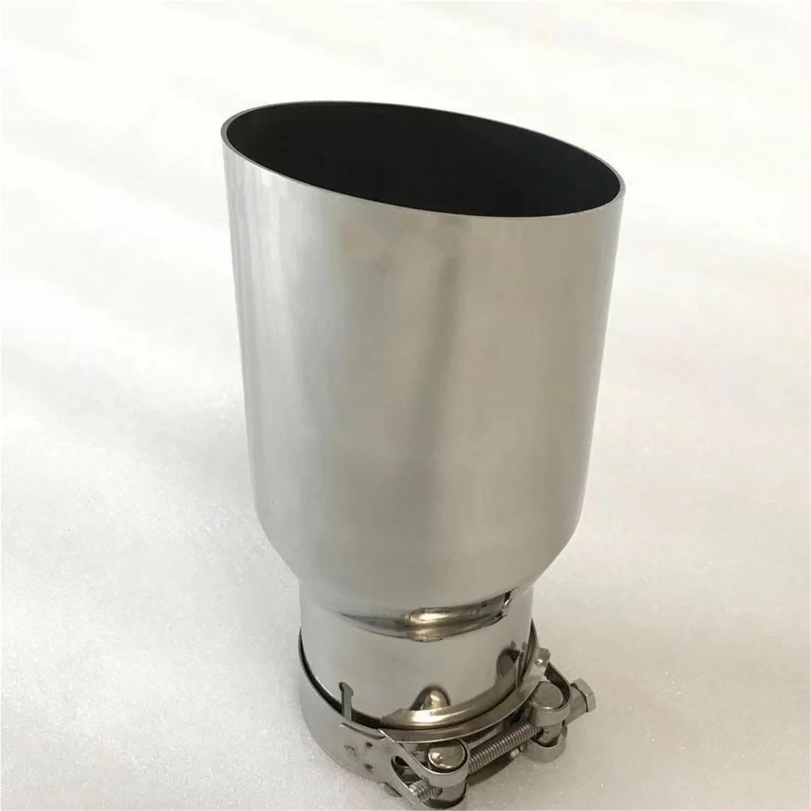 Uitlaat Trim Stal nierdzewna Pojazd Remont Uniwersalny Końcówka Wydechu Samochodowego Tłumik Tylny Modyfikacja Gardła eindpijpen(63MM-101MM bevel)