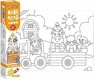 Colouring Poster, Children's Drawing Roll, Colouring Roll, Drawing Paper Roll DIY Painting Drawing Paper, Ideal for Group Activities Family Activity Children's Party Arts and Craft Activities