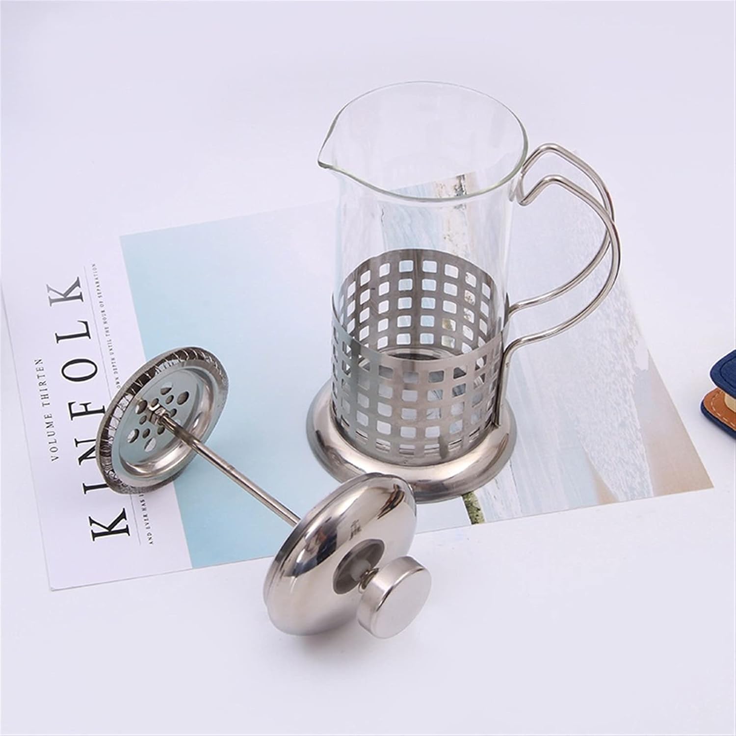 GRFIT Coffee Kettle Coffee Pot Stainless Steel French Press Coffee Pots Delicate Plunger Coffee Teapot Press Cafetera Portatil Coffee Kettles 350ml Flow Spout for Coffee and Tea (Color : 1)