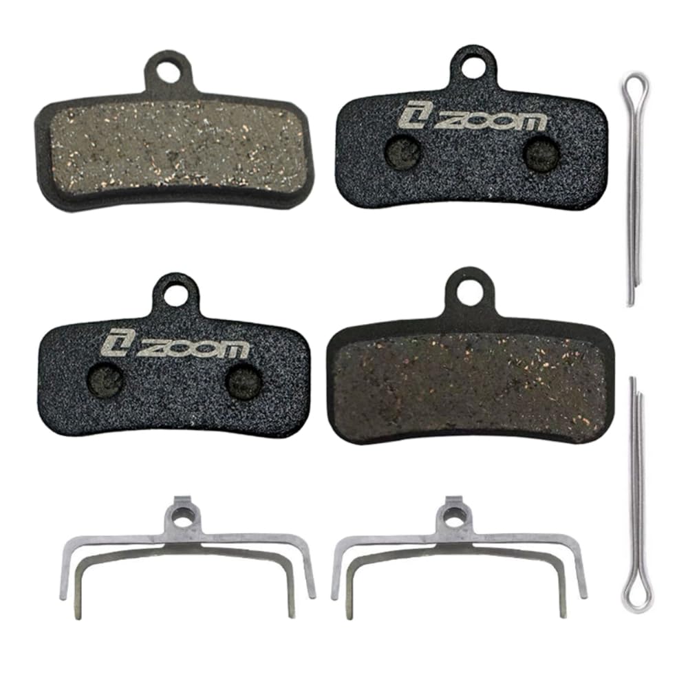 Two Pairs 4-Piston Brake Pads Four-Piston Oil Semi Metal Bicycle Brake Pads for Zoom HB876 Shimano D02S XT M9020 M8020 Saint M640 M800 M810 M820 M520 M420 876 Disc Brake