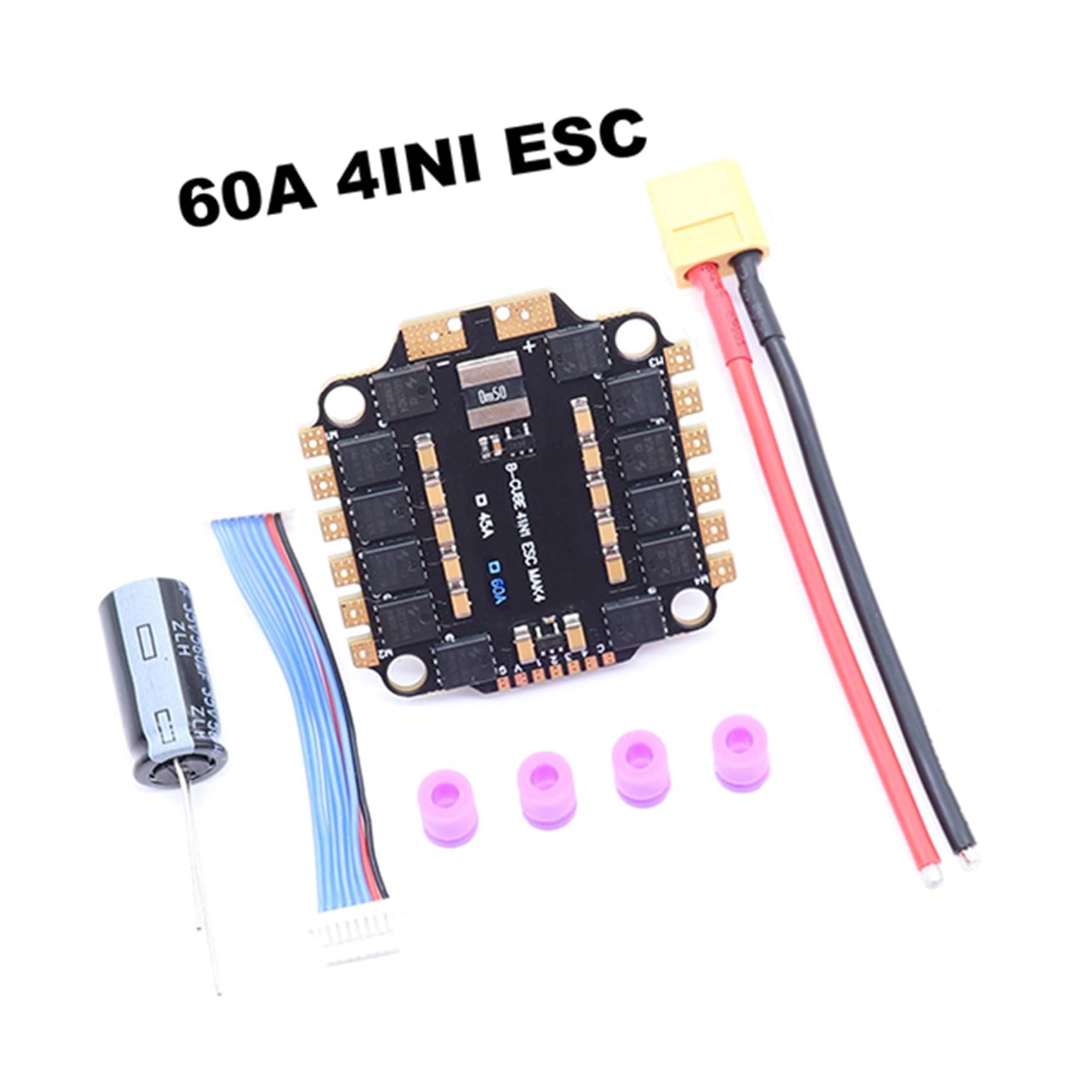 3X 4INI 60A ESC Platine obsługuje bezszczotkowy silnik 3-6S, obsługuje DShot300 600/Multishot/Oneshot FPV UAV F4 sterowanie lotem