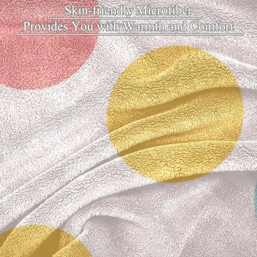 Couverture polaire points colorés couverture plaid chaude douce 150x130 - 3