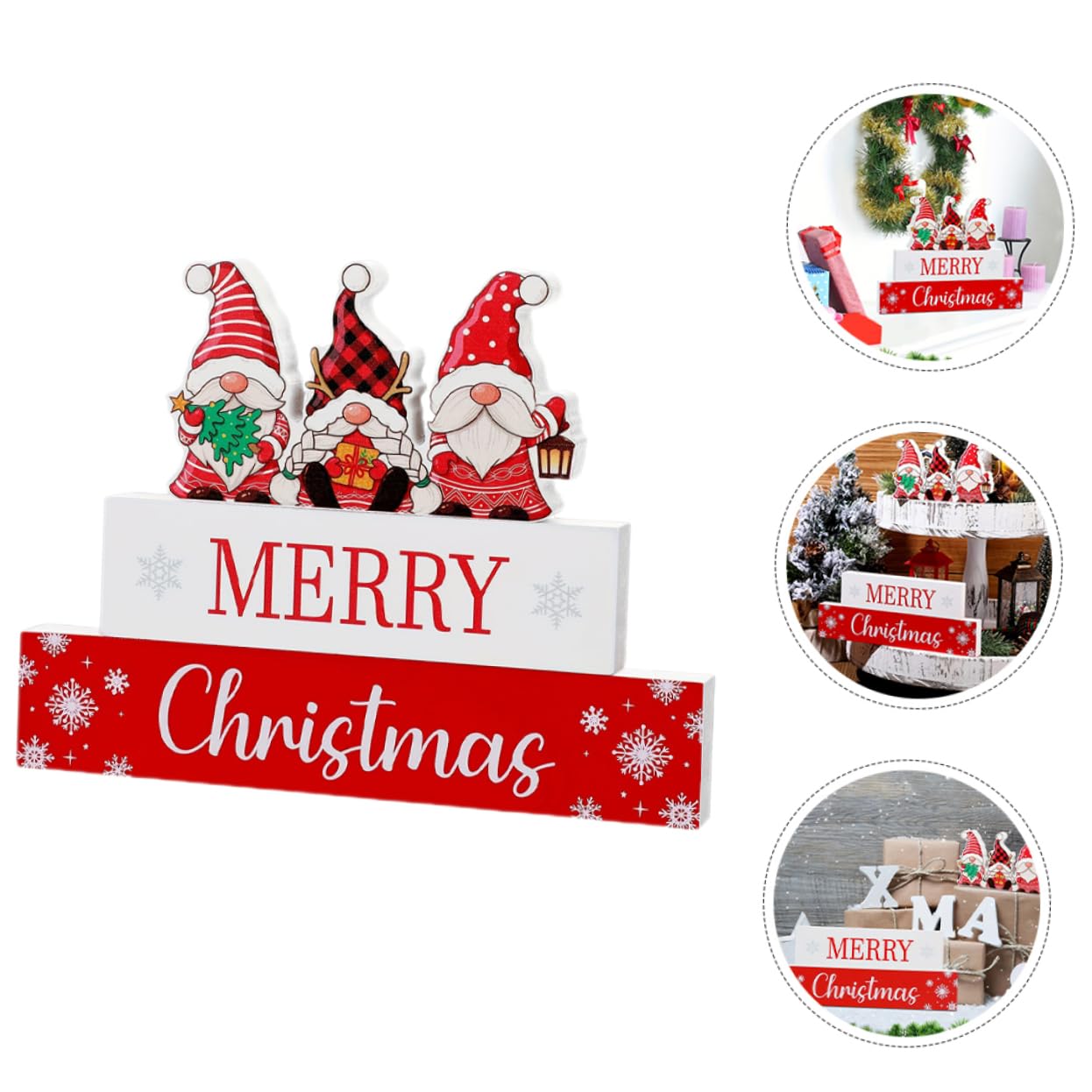 PRETYZOOM 5 Juegos christmas decorations adornos navideños decoraciones navideñas guirnalda Adornos de Navidad bandeja decoración de letrero de madera de navidad decoración de mesa de fiesta