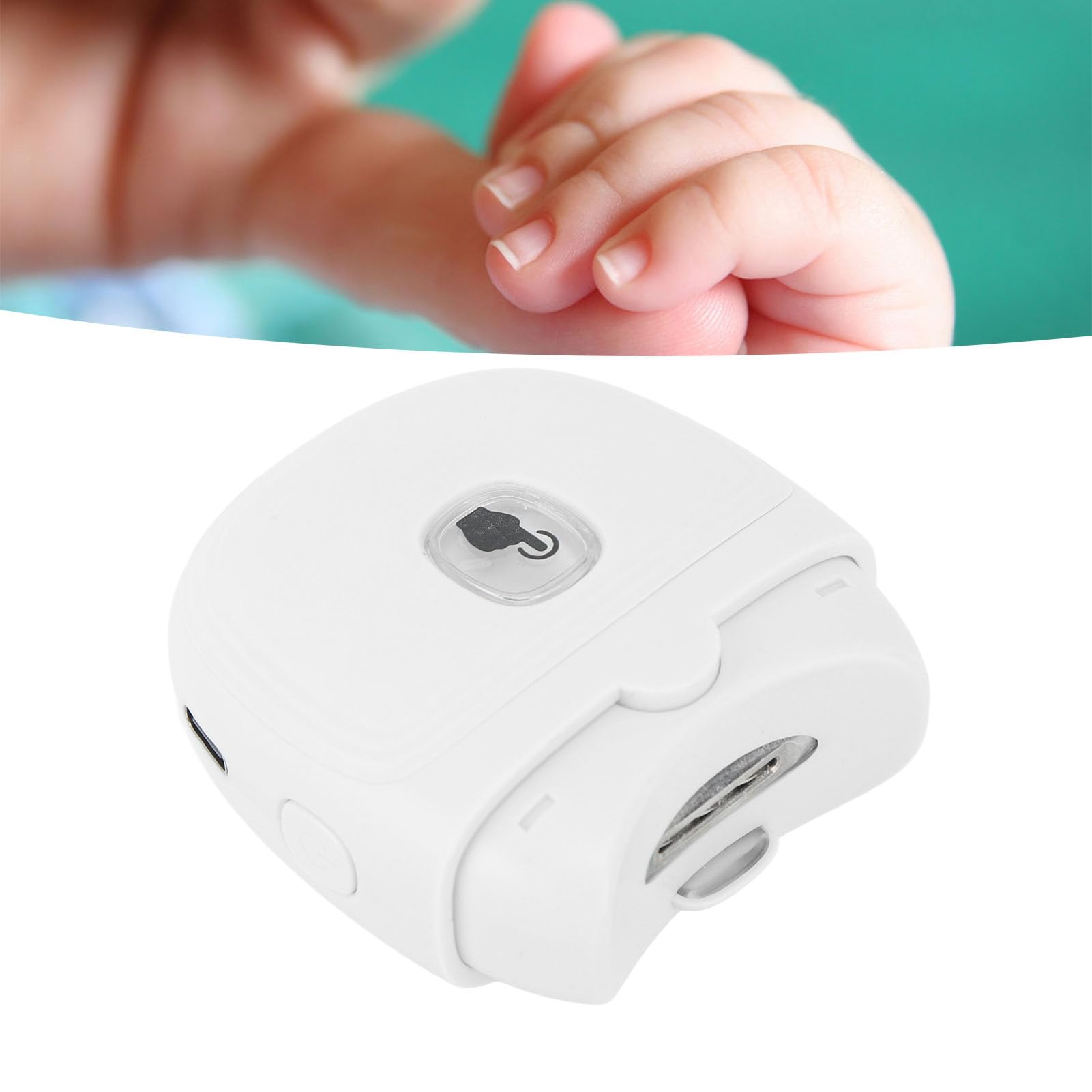 Cortauñas Eléctrico Automático con Luz y 2 Velocidades, Recargable por USB para Niños, Personas Mayores y Adultos