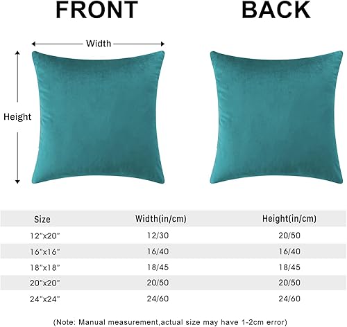 Miniatura 10 de AUSSPVOCT Ative - Juego de 2 fundas de almohada de terciopelo suave, 12 x 20 pulgadas, fundas de cojín cuadradas para sofá, cama, automóvil, sala de