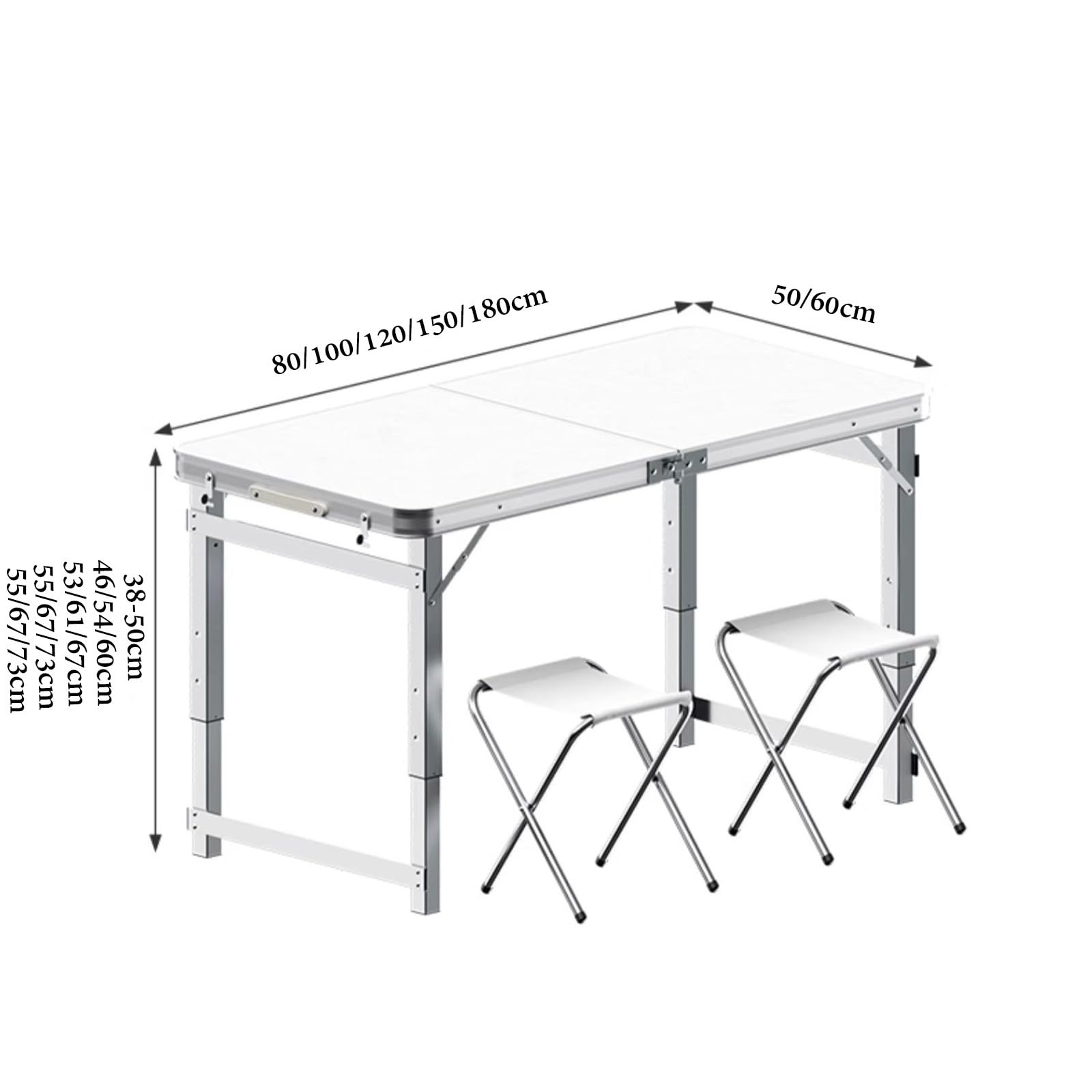 Mesa de camping plegable ligera – Mesa de picnic portátil ajustable al aire libre, fácil de limpiar, ideal para camping, portón trasero y reuniones en el patio trasero