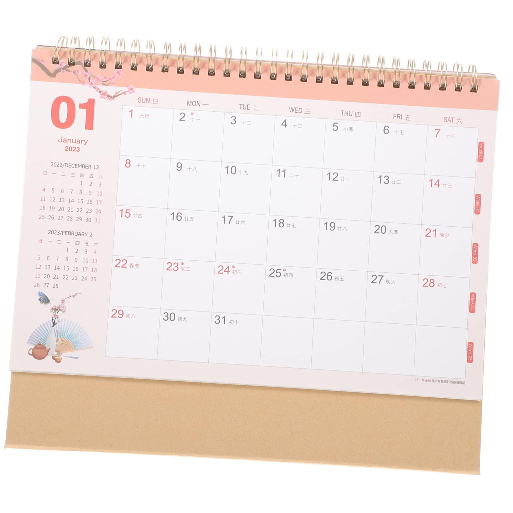 amazon-com-nuobesty-2pcs-desk-calendar-2023-free-standing-wirebound-calendar-desk-pad-calendar-stand-up-calendar-desktop-accessories-household-monthly-calendar-office-wired-iron-household-products-office-products