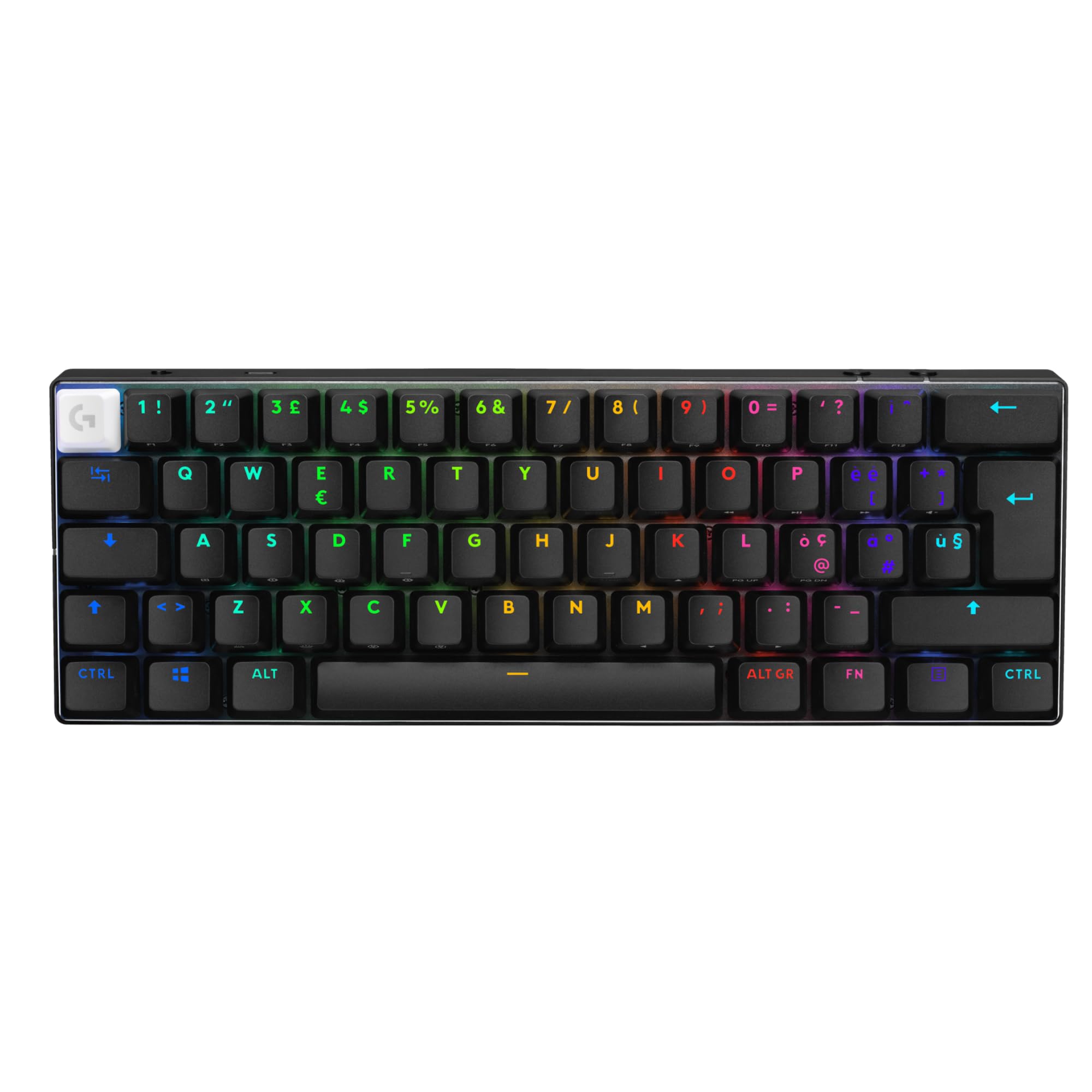 Logitech G PRO X 60 LIGHTSPEED, Tastiera Gaming Wireless, Tastiera Meccanica 60% Ultra Compatta TKL, LIGHTSYNC RGB, Copritasti in PBT Bicomponente, Tattili Optical, Windows PC, QWERTY ITA - Nero