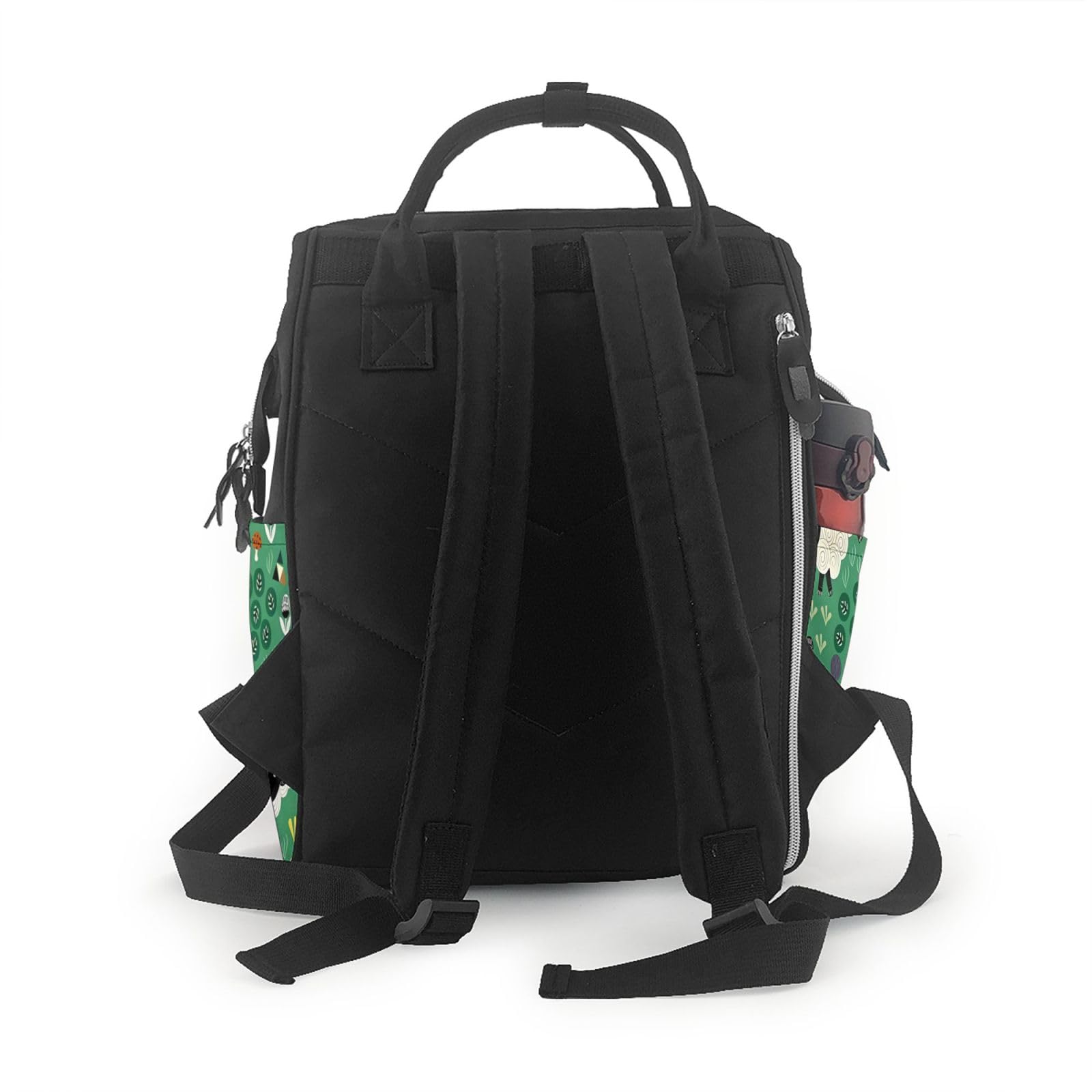 Mochila para pañales de gran capacidad con estampado vintage de libélulas y libélulas, Linda oveja de dibujos animados, Talla única, Casual