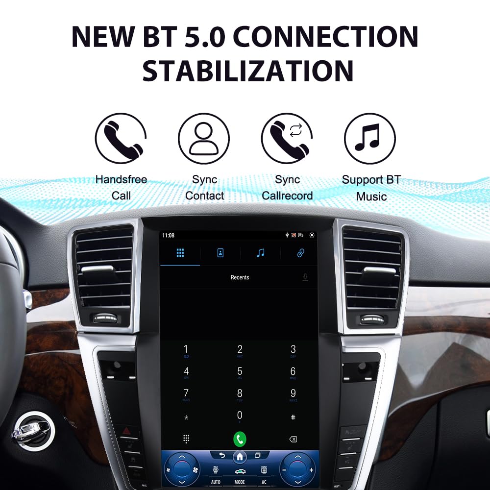 12.1 Inch Tesla Style Screen Android 11.0 Car Stereo for Mercedes-Benz ML GL W164 X164 2012-2016 Car GPS Navigation Multimedia Player Radio Tape Unit (4-64GB CarPlay) image 5 of 9 B0DM1Y9QY3