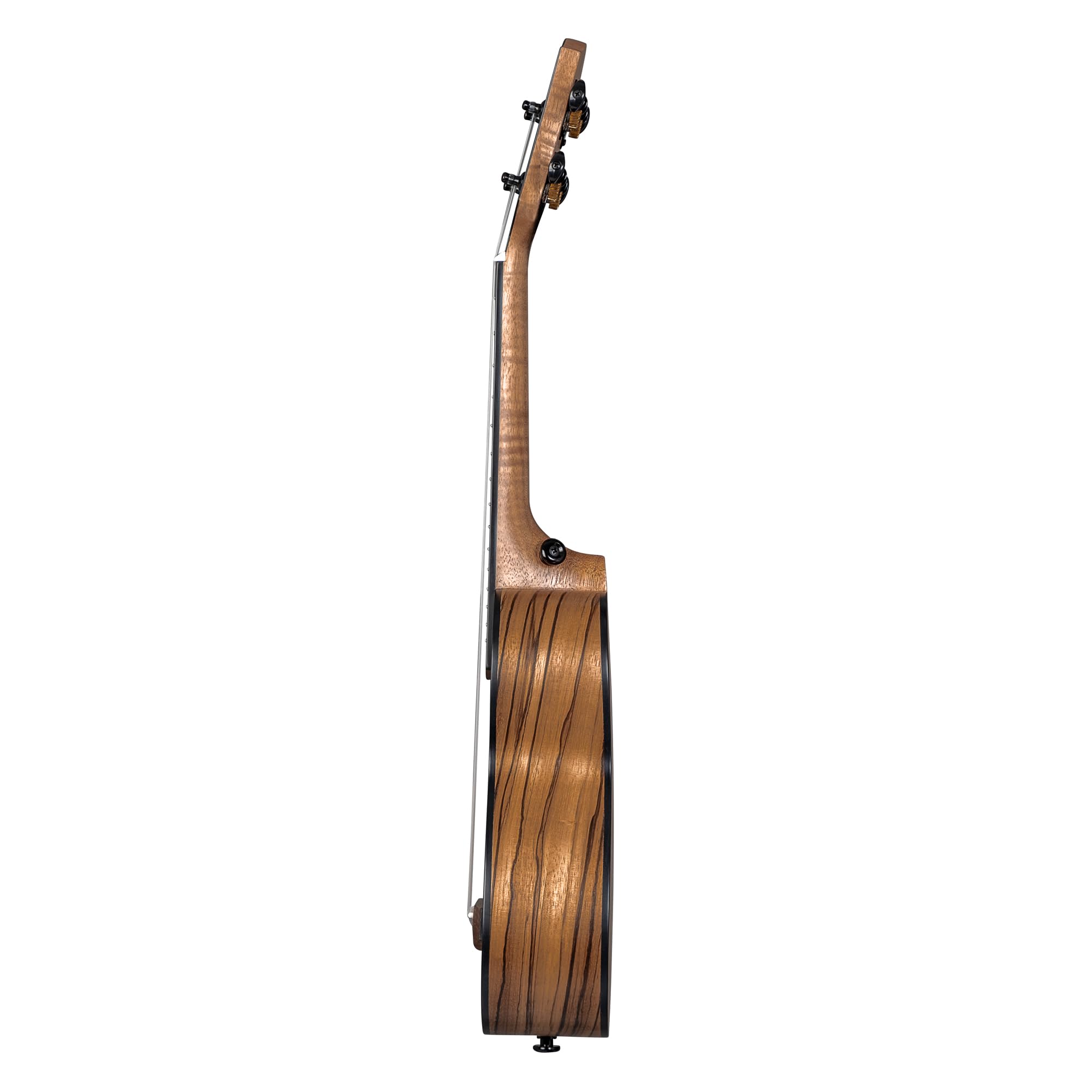 CASCHA Ukulele Zebra Wood – Hochwertiges Zebraholz I Warmer Klang I Okoume Hals I Walnuss Griffbrett I Matte Finish I Cascha Carbon Strings, inkl. Tragetasche - Soprano