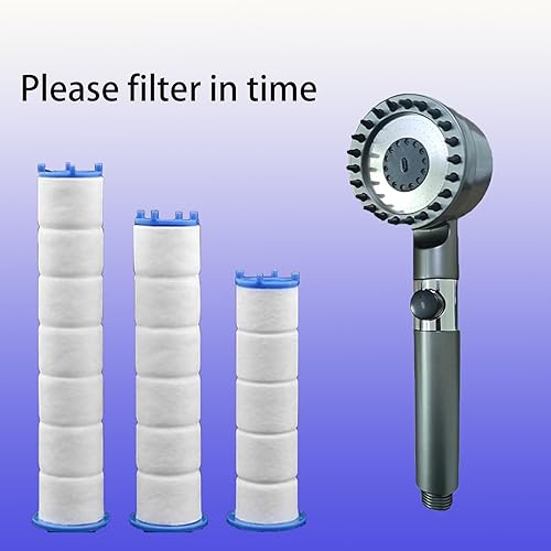 Miniatura 3 de 1020 filtros de cabezal de ducha con gotas de iones, cabezal de ducha filtrado, cartucho de filtro de algodón PP, adecuado para varias