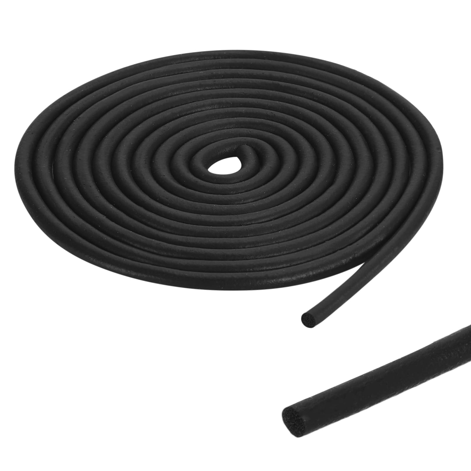 PATIKIL 15Ft Black Foam Backer Rod, 5mm(13/64") Diameter EPDM Rubber Weather Seal Strip Concrete Expansion Joint Filler for Sealing Gaps Joints Crack Filling DIY Gasket