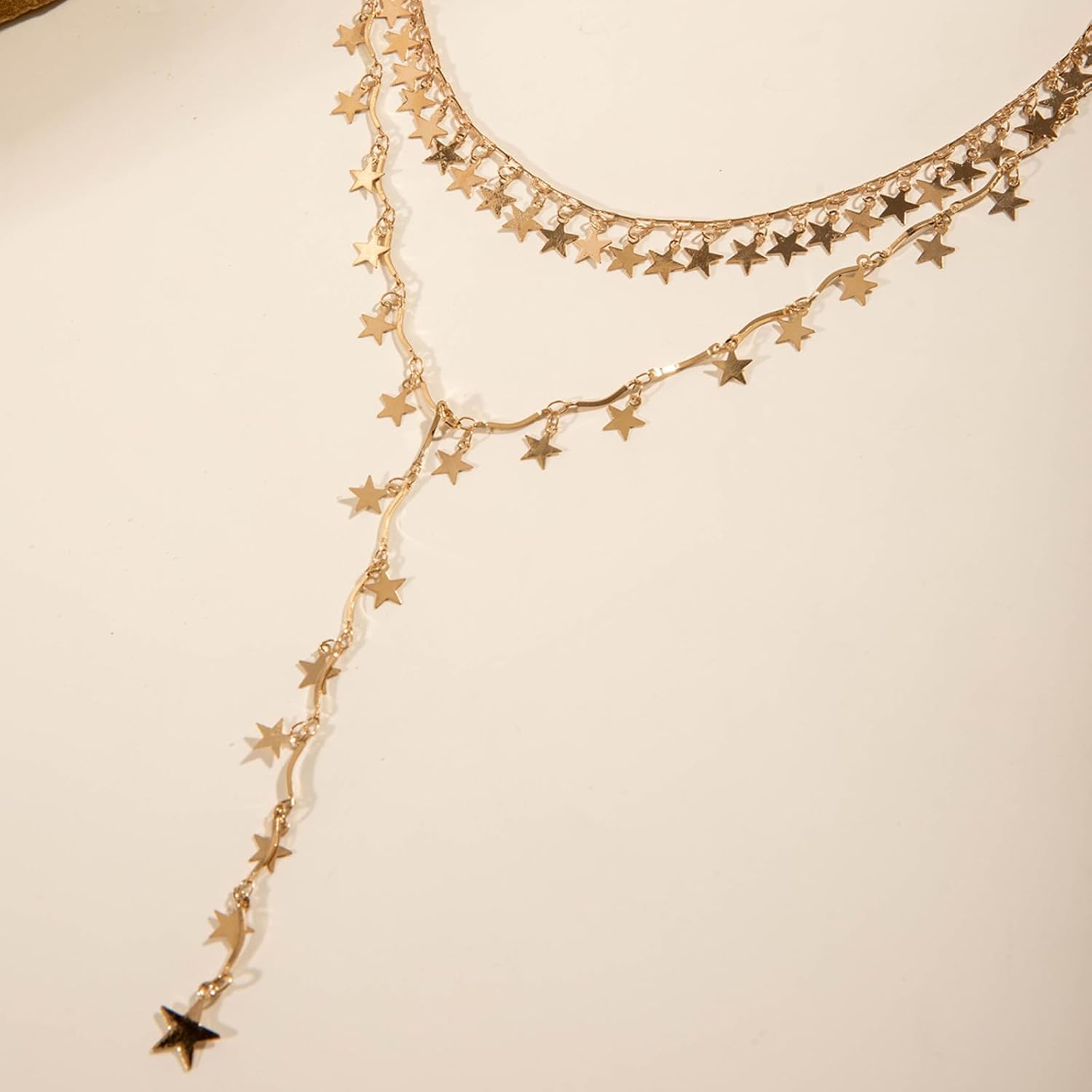 Star Necklace for Women Long Gold Star Y Necklace Tiny Star Choker Necklaces Layered Lariat Necklace Statement Charm Jewelry - Image 5