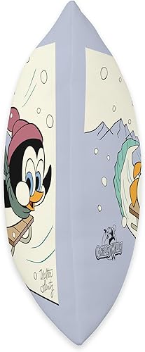 Miniatura 2 de Chilly Willy Penguin Sledding - Almohada de vacaciones, 16 x 16 pulgadas, multicolor