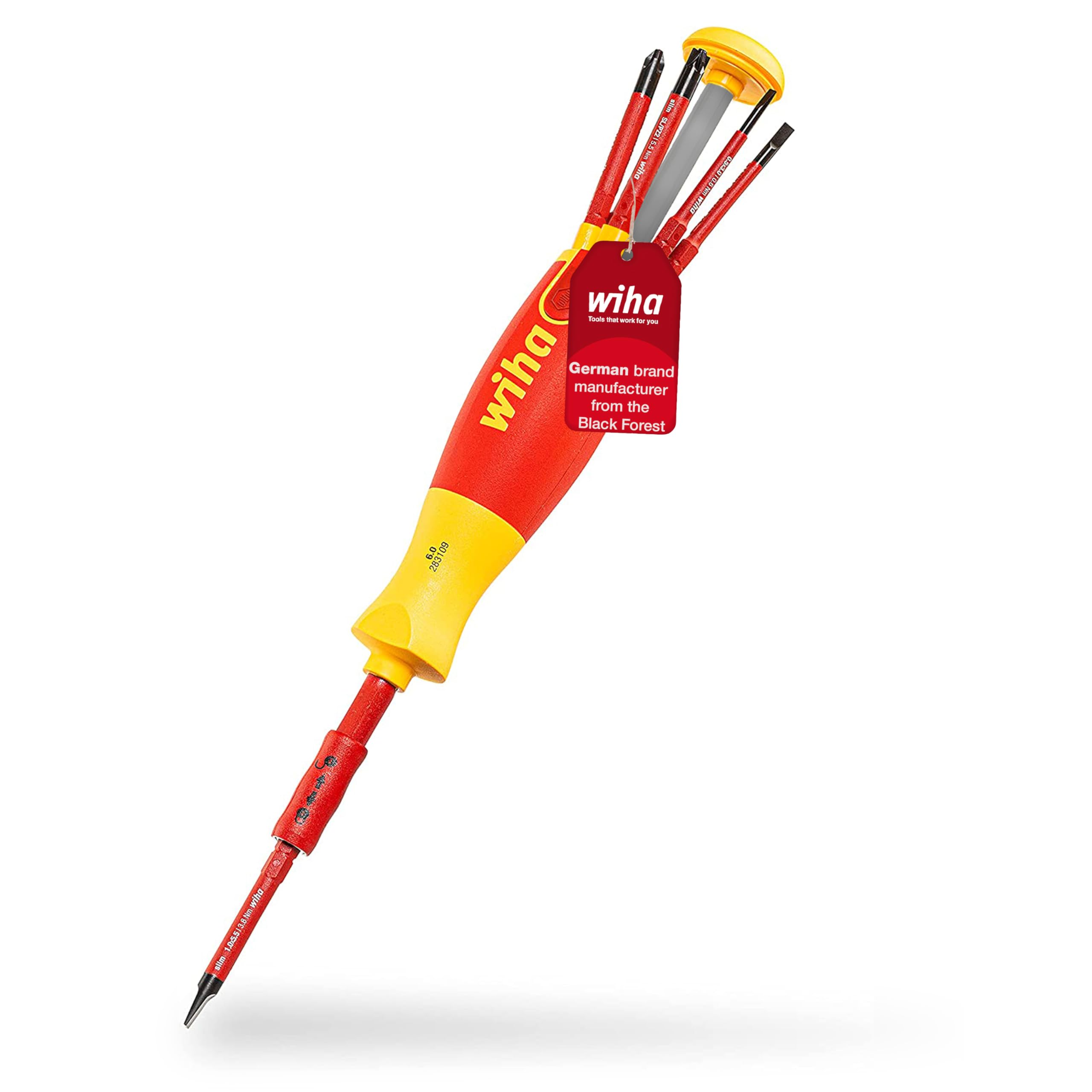 Wiha 41245 6 Piece VDE Electric SlimFix Security Torx Screwdriver Set