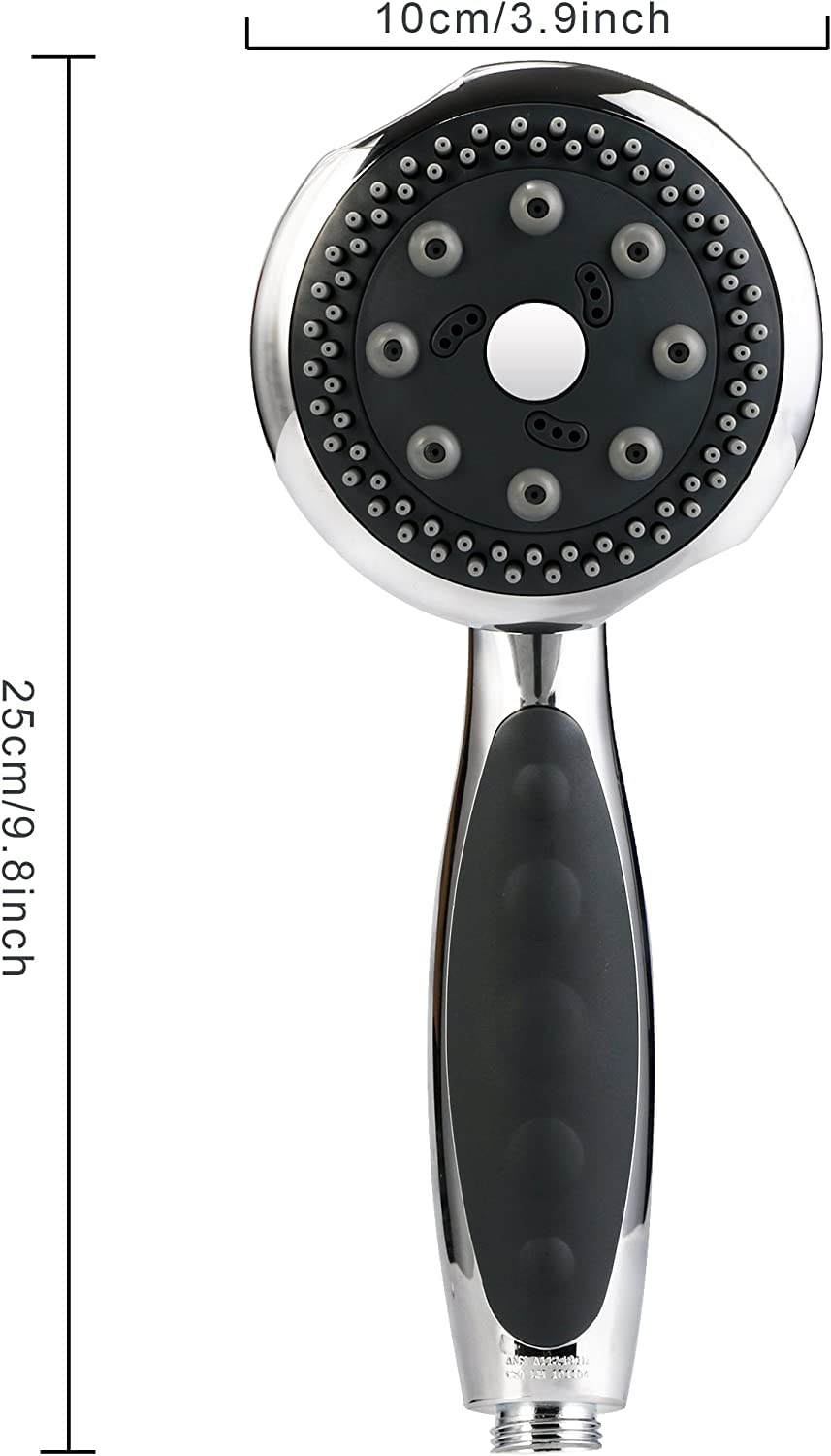 ShowerMaxx Luxus-Spa Handbrause: 6 Strahlarten, Edelstahlschlauch & Selbstreinigend – Deine Wellness-Dusche Für Zuhause