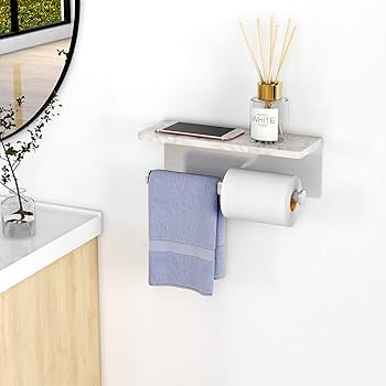 Amazon.com: Brushed Nickel Toilet Paper Holder with Shelf