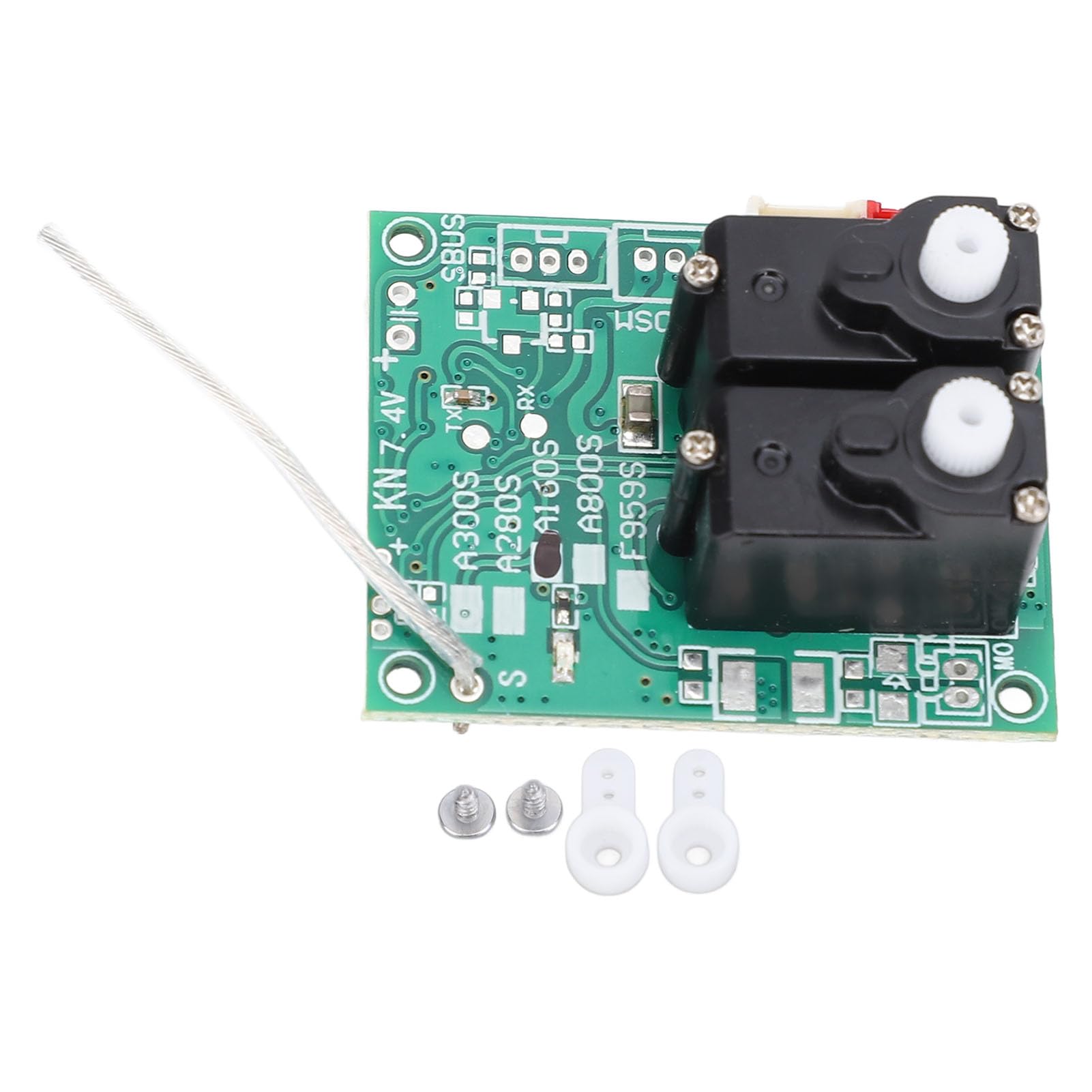 RC Plane Receiver Board, Sturdy Replacement Board with Steering Arms and Screws for Smooth Flying Experience