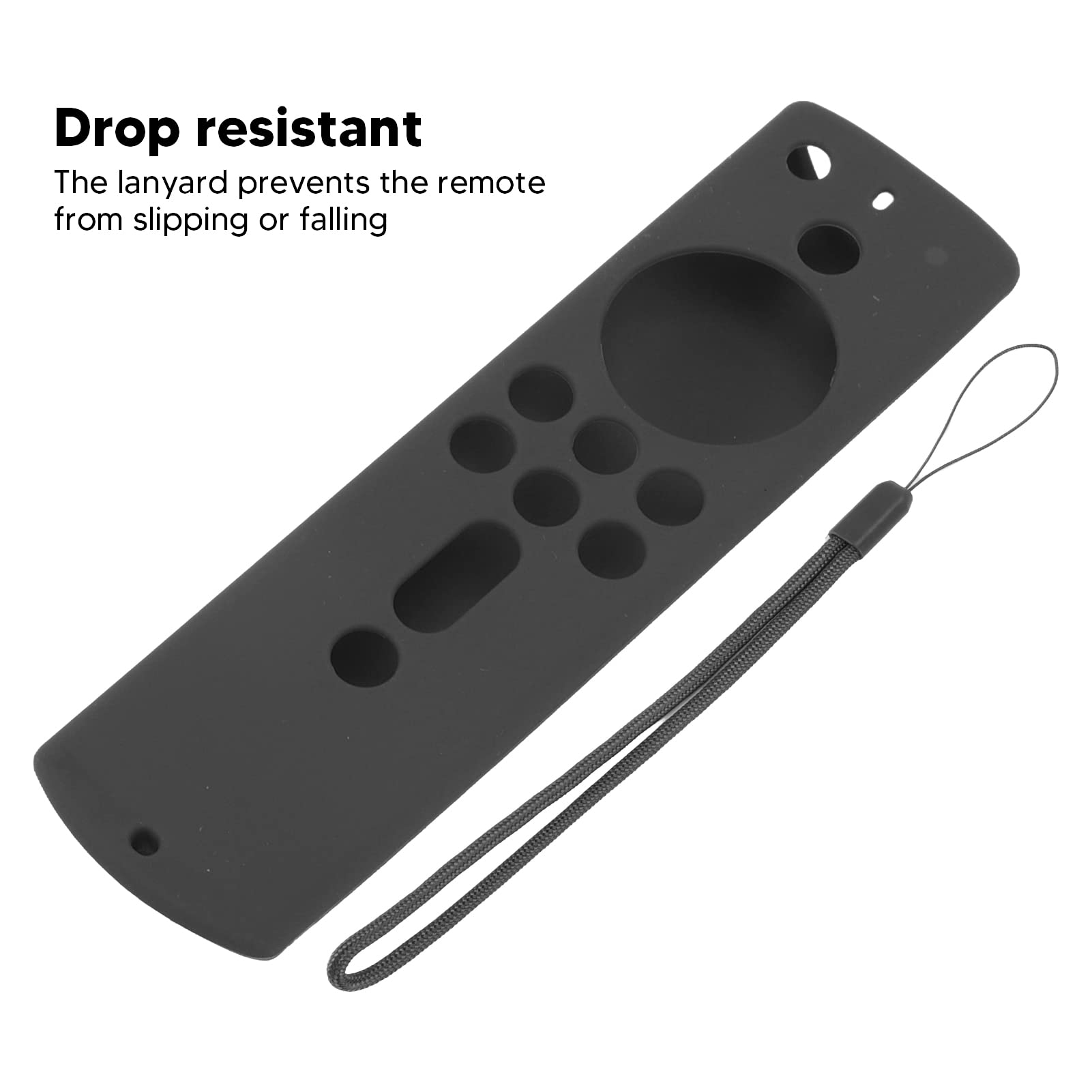 Funda de silicona para Fire TV Stick 4K 2018 mando a distancia, antigolpes, antideslizante, color gris