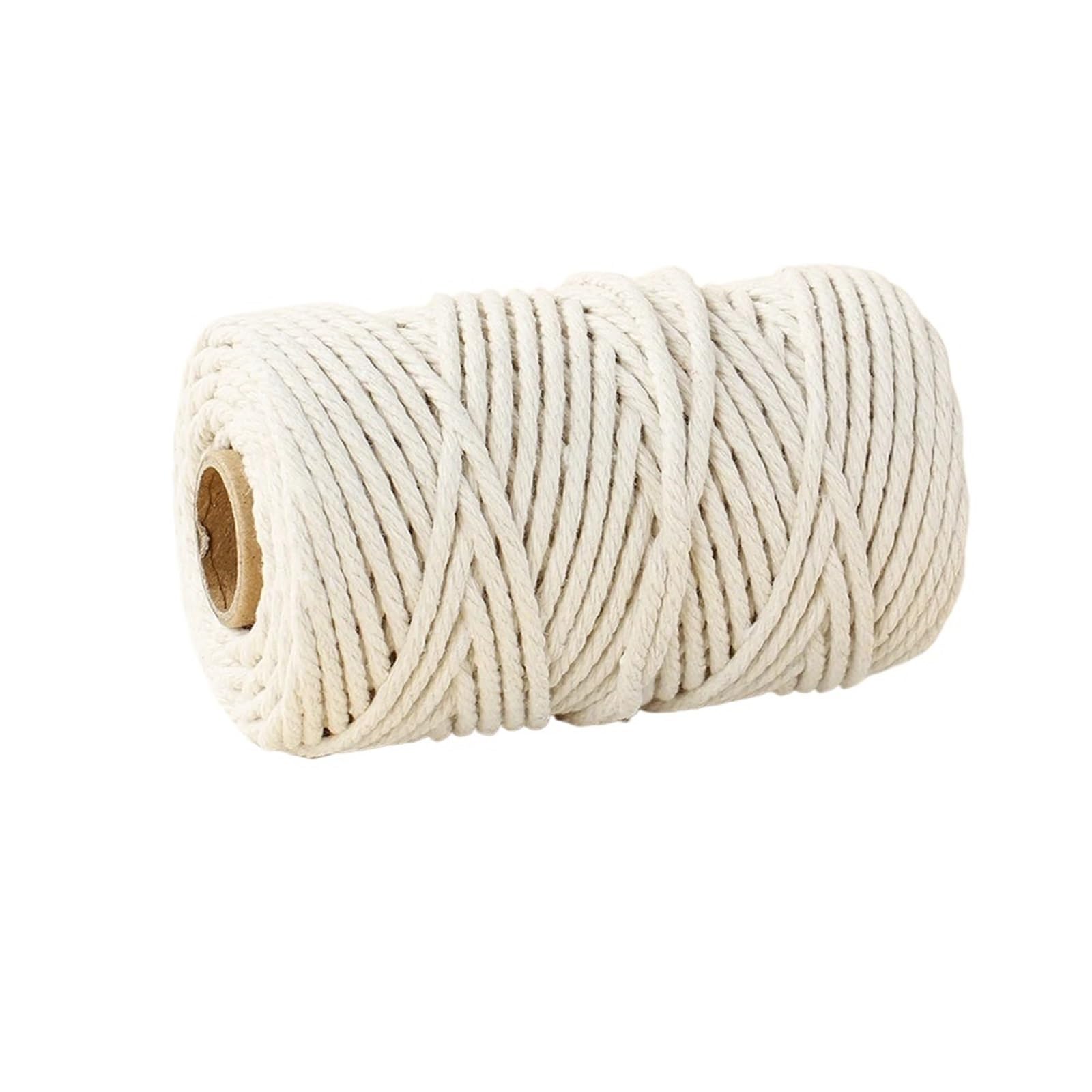 Cotton Macrame Cord 50m/roll 3.0mm Cotton Macrame Cord Rope Twine Thread String Crafts for DIY Handmade Sewing Party Wedding Furniture Decoration(Color13)