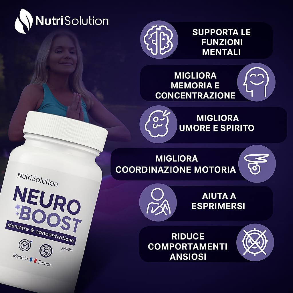 NeuroBoost: Integratore Naturale di Supporto Cognitivo con Ginkgo Biloba, Vitamina B12 ed Estratti di Piante - Nutre la Memoria, la Concentrazione e la Salute Cognitiva - 60 Capsule Vegane (3)