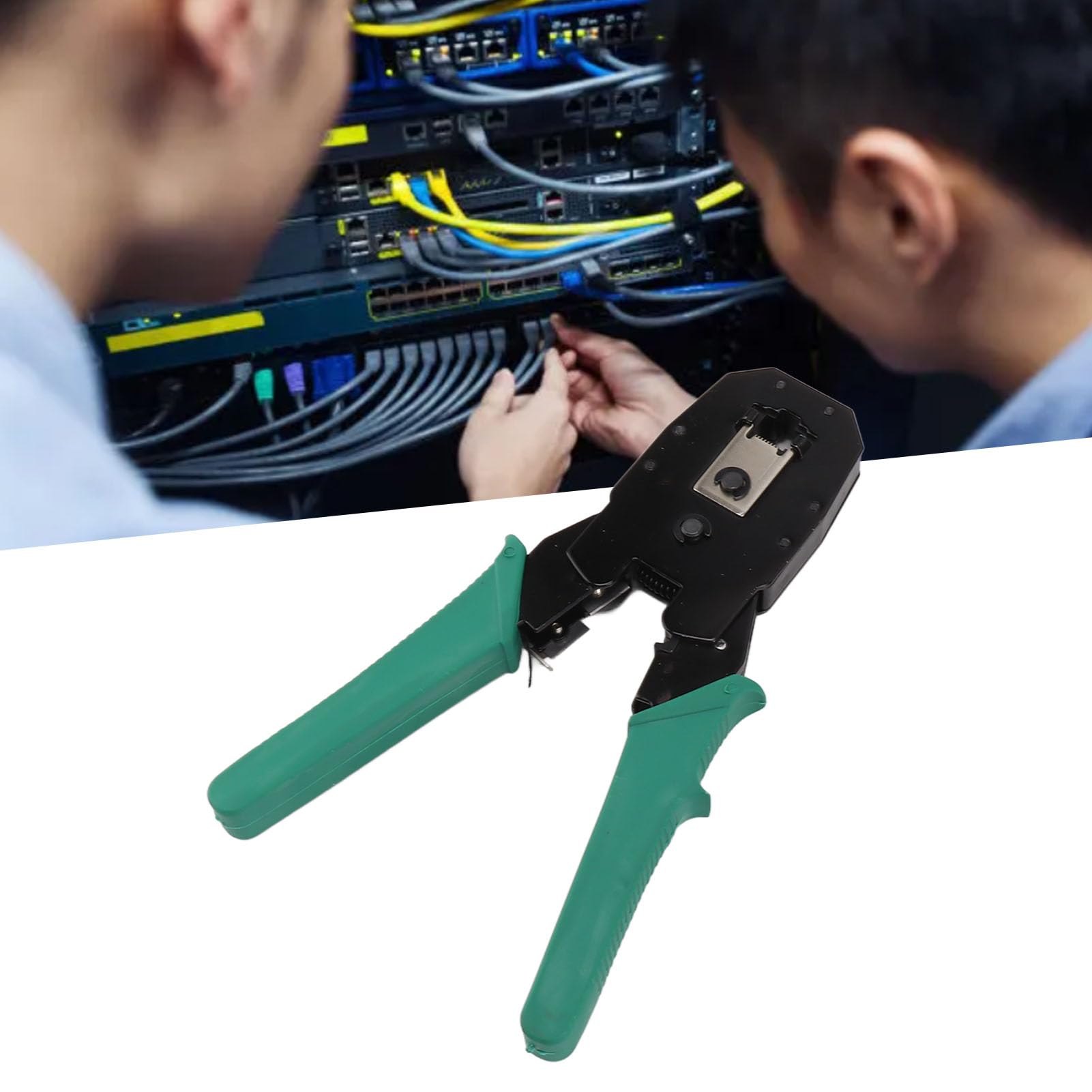 Kit d'outils de sertissage de câble réseau pour installation de prise Ethernet – Ensemble de sertisseuse et de testeur RJ Pass pour la maintenance et le débogage du câblage de la