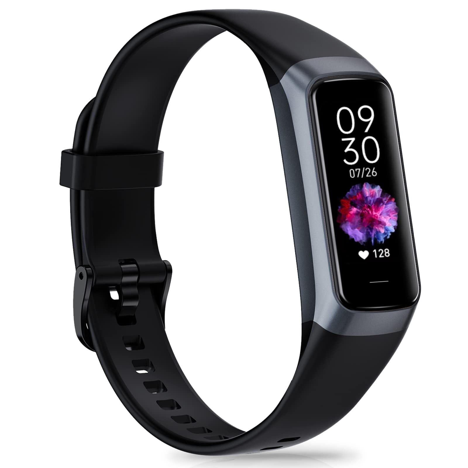 Fitness Tracker with 24/7 Heart Rate, Activity Trackers with Blood Pressure Sleep Monitor, 1.10" AMOLED Screen Step Tracker, Waterproof Step Counter, Health Smart Watch Pedometer for Women Men