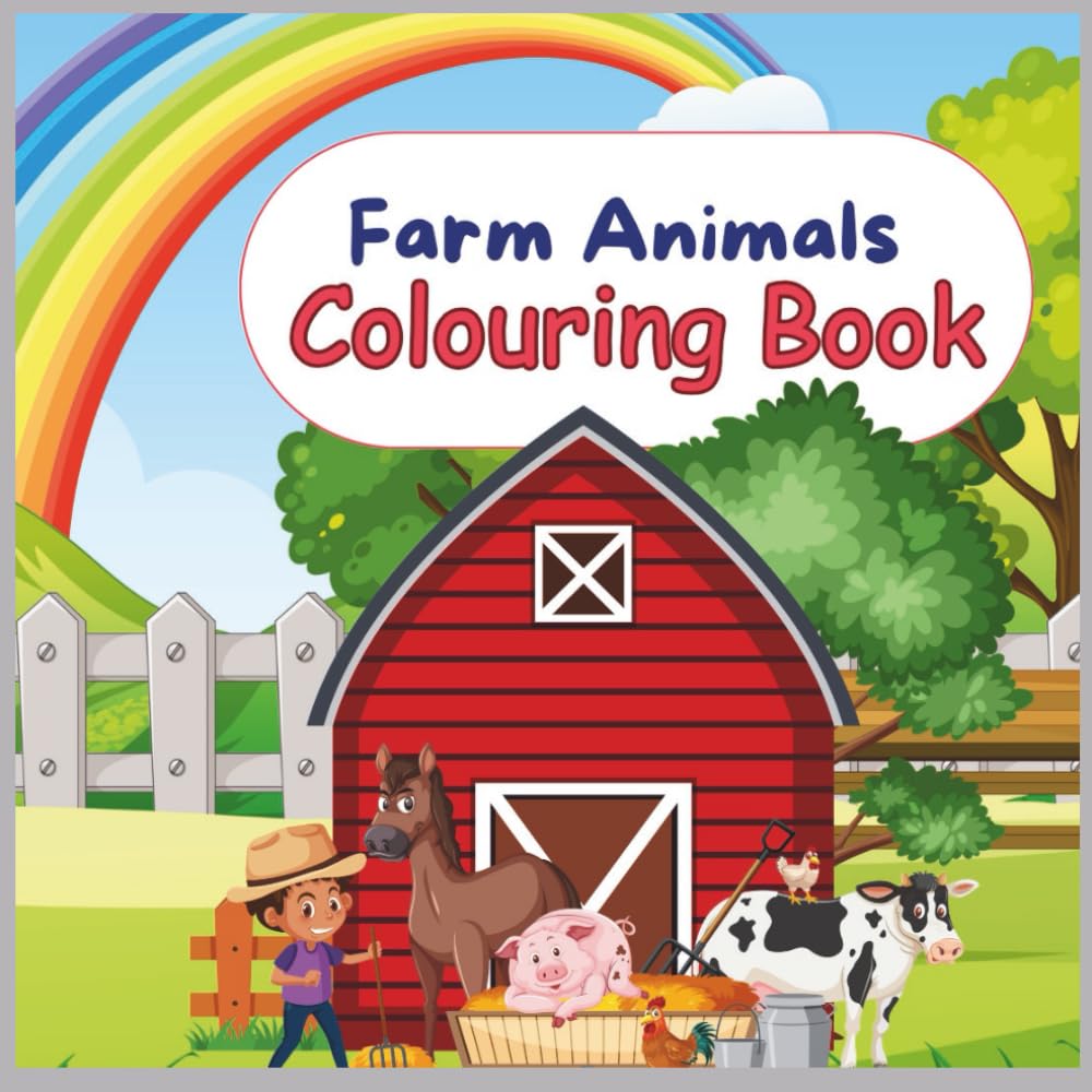 Farm Animals Coloring Book for Kids: Cute Cows, Sheep ,Cat and More!