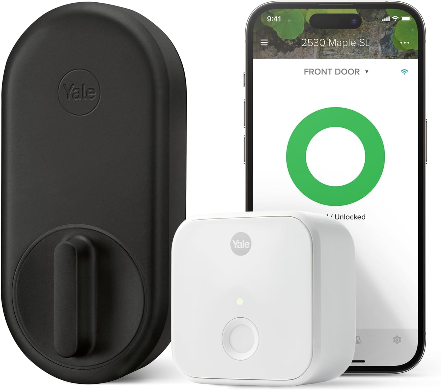 Yale Approach Smart Wi-Fi Deadbolt Retrofit Smart Lock, Unlimited Virtual Keys, App Remote, Keyless Entry - Black