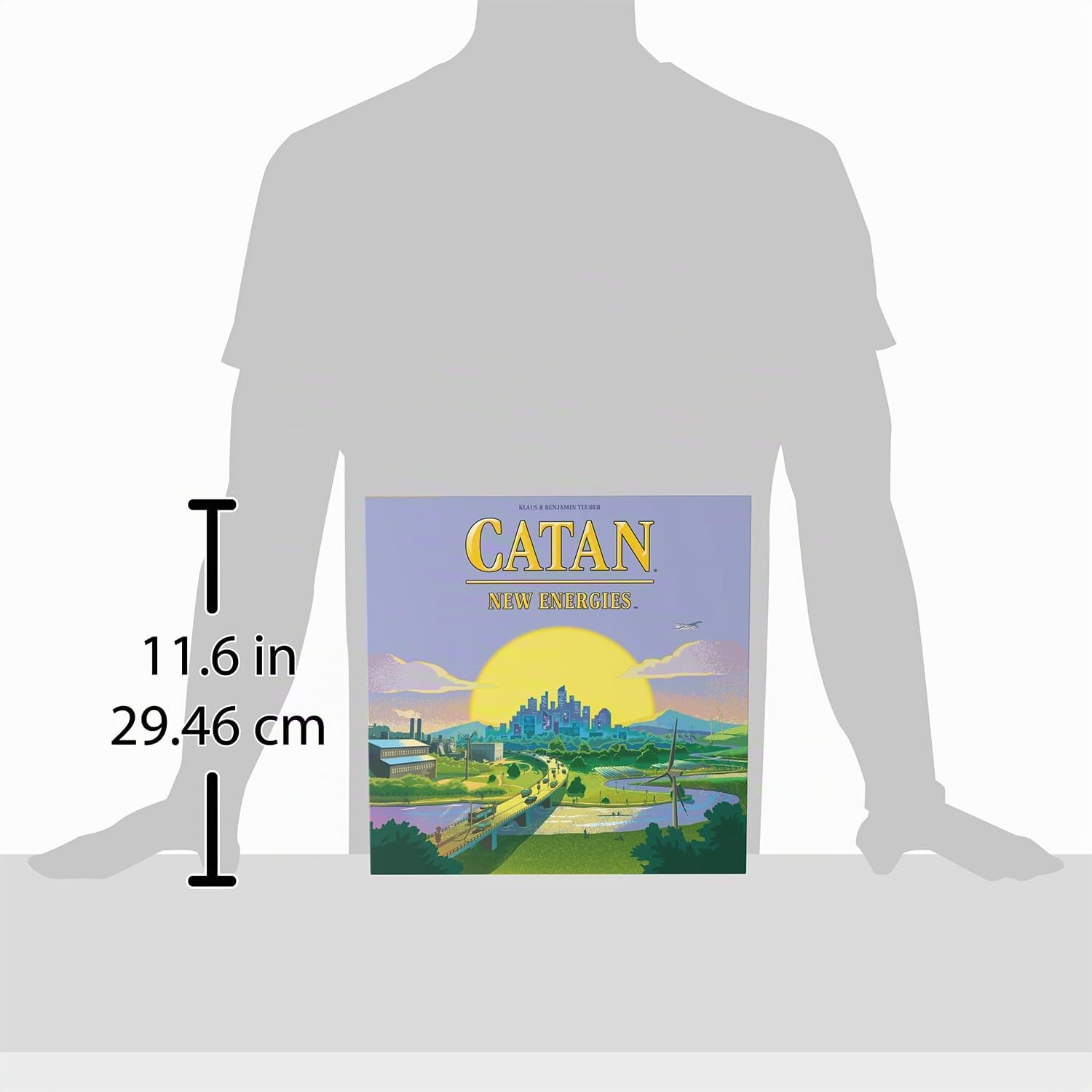 CATAN New Energies Juego de mesa – Recursos y estrategia sostenibles, juego clásico con un toque moderno Juego familiar para niños y adultos, a partir de 12 años, 3 a 4 jugadores, 90 minutos de tiempo
