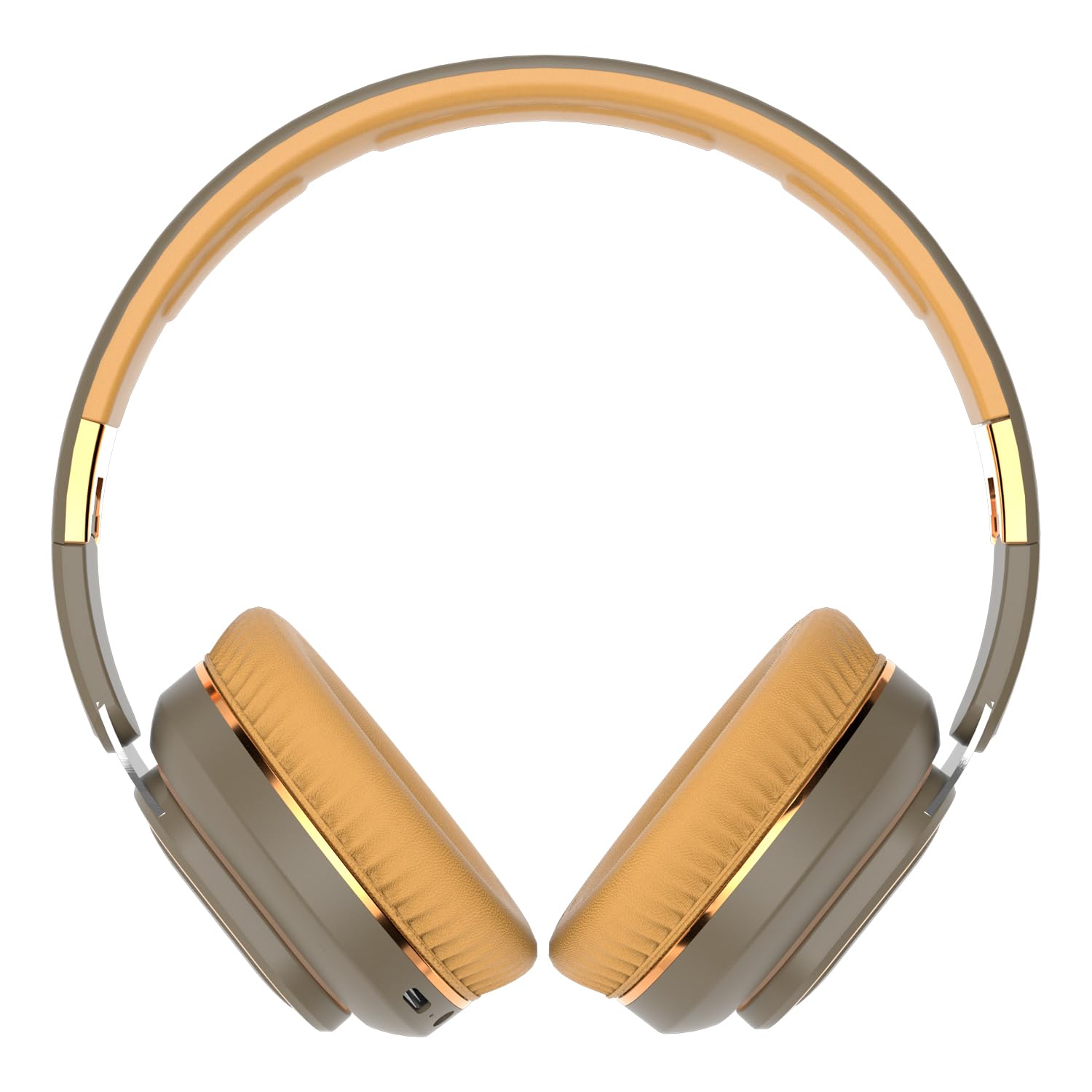 H7 Cuffie Bluetooth pieghevoli, over-the-ear, wireless, con audio surround HiFi e cavo USB, morbide e leggere, con microfono, per Android e iOS (marrone-verde)