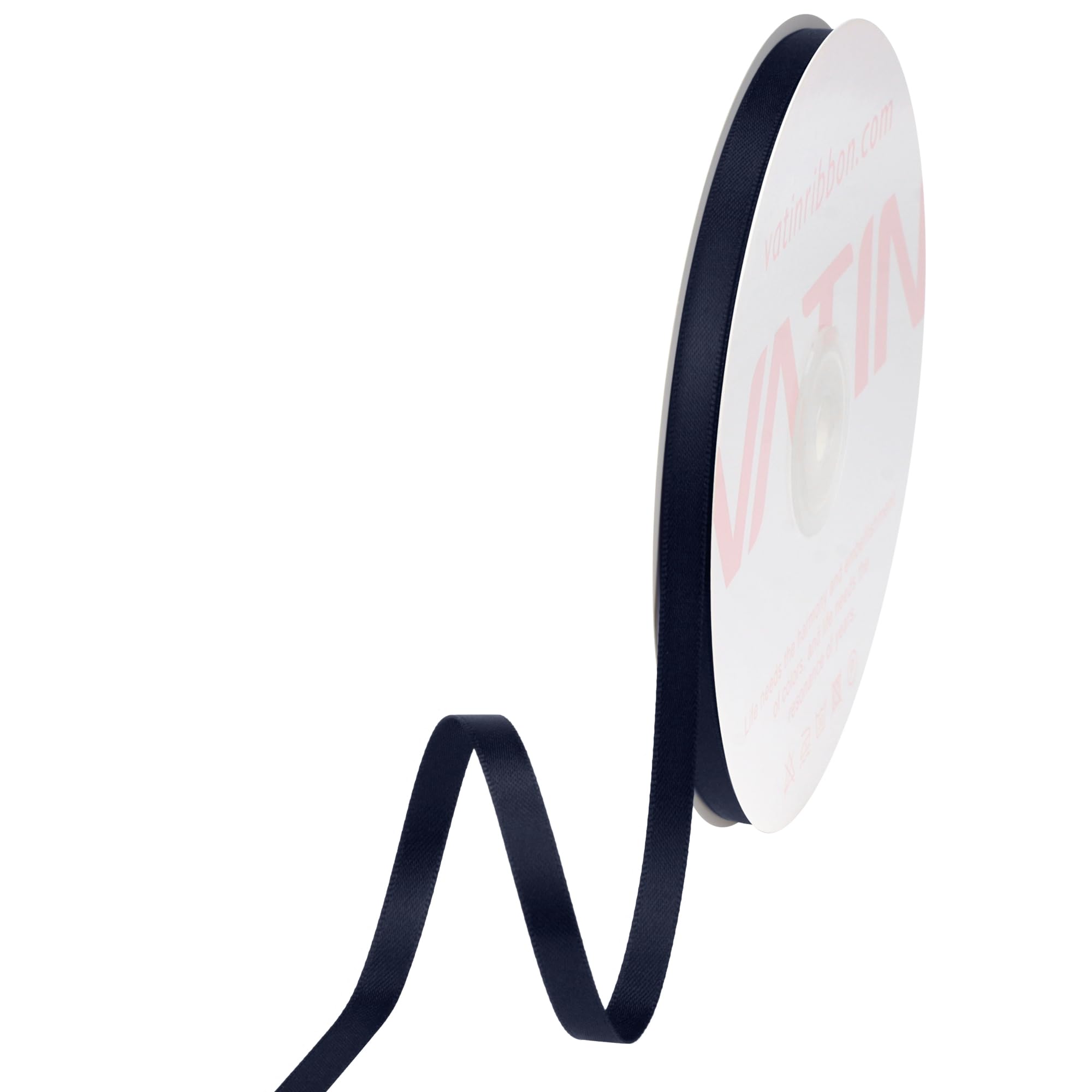 VATIN 100mm Wide Double Faced Polyester Deep Navy Blue Satin Ribbon- 4.5 Metre/Spool, Perfect for Chair Sash, Making Bow, Sewing and Wedding Bouquet — view 240