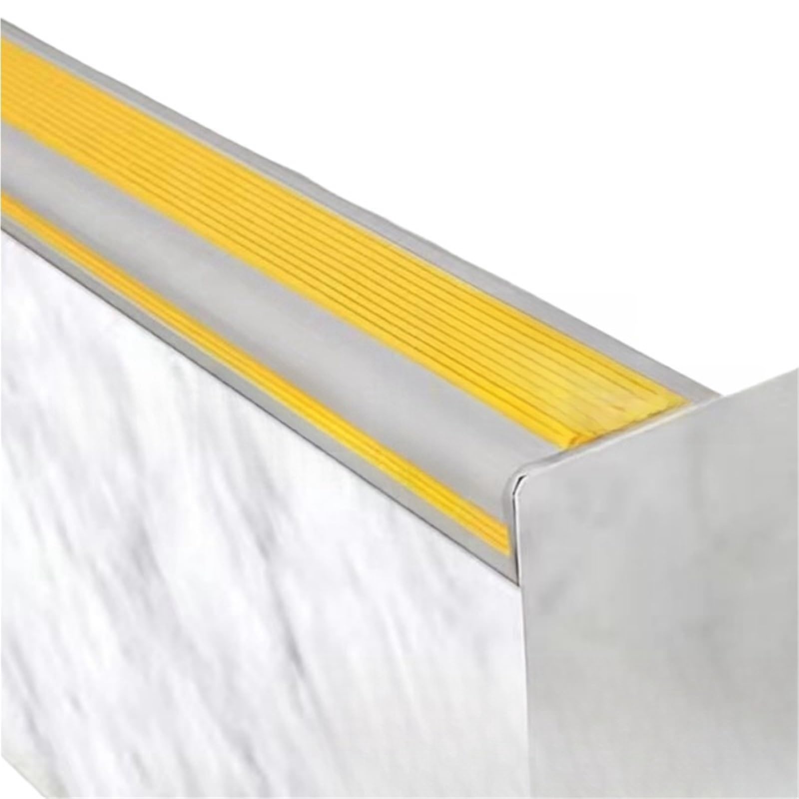 GGWYBAFS 10ft Vinyl Rubber Stair Nosing，Stair Edge Protector，Step Protector，Non-Slip Self Adhesive Stair Edge Protector Peel And Stick Stair For Indoor/Outdoor Stairs(Orange yellow grey)