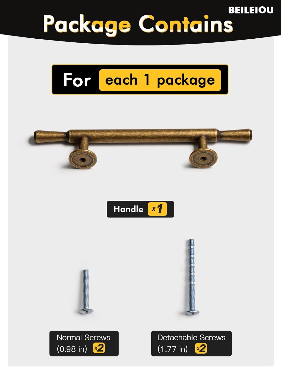 Antique Brass Cabinet Pulls- 3-3/4 Inch(96mm) Hole Center Vintage Drawer Handles,Kitchen Cupboard Bathroom Dresser Cabinet Hardware Handles (5, Antique Brass, 3-3/4"(96mm) Hole Centers)