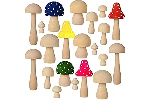 DIY Wooden Mushrooms for Paint
